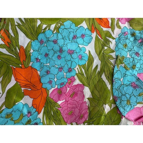 Y2K Vintage MILLY of New York Spaghetti Strap Silk Whimsical Floral Camisole - Picture 7 of 7